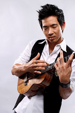 Jake Shimabukuro playing the ukulele